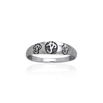 Triple Om Silver Ring TRI064 - Jewelry